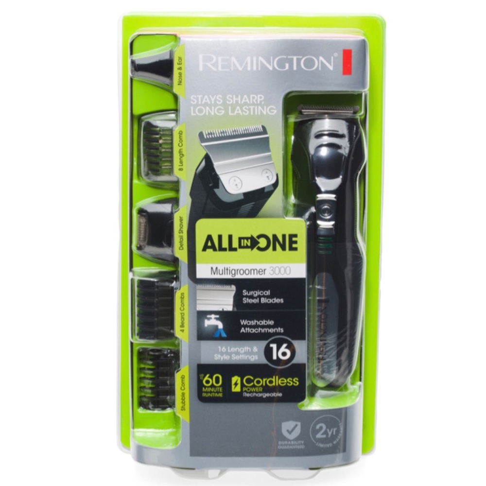 REMINGTON Cordless & Potable All-in-One Multi Groomer 3000 with Travel Pouch